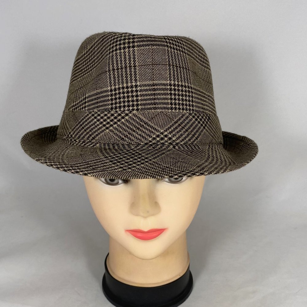 DECREE Diamond Crown Fedora Hat Stingy Brim NWOT - Picture 2 of 12